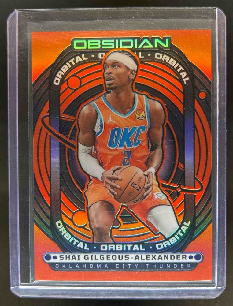 2024-25 Obsidian Shai Gilgeous-Alexander Orbital Electric Etch Orange Flood #/99