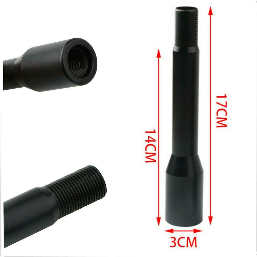 6.7in Black Aluminum Alloy Gear Stick Shift Knob Extender Lever For Manual Car