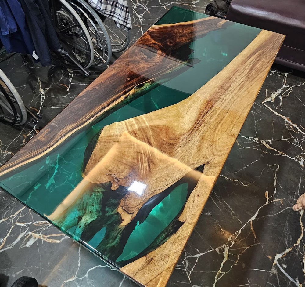Custom Epoxy Resin Dining Table, Epoxy Counter Top, Resin Coffee Table Furniture