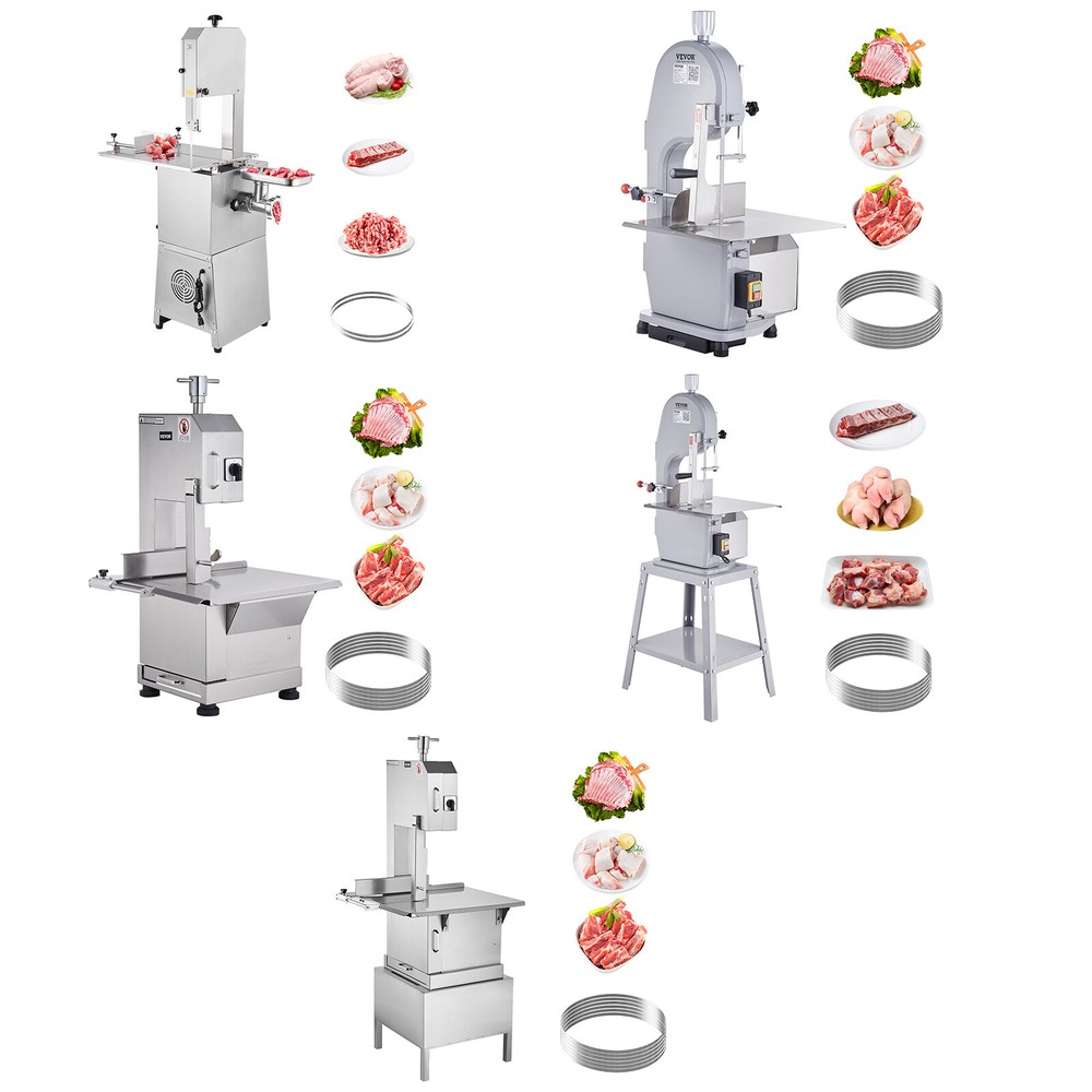 VEVOR 850W/1100W/1500W/2200W Commercial Electric Meat Bandsaw Bone Saw Machine