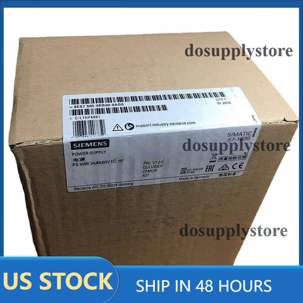 New Siemens 6ES7505-0RB00-0AB0 6ES7 505-0RB00-0AB0 SIMATIC S7-1500 System power