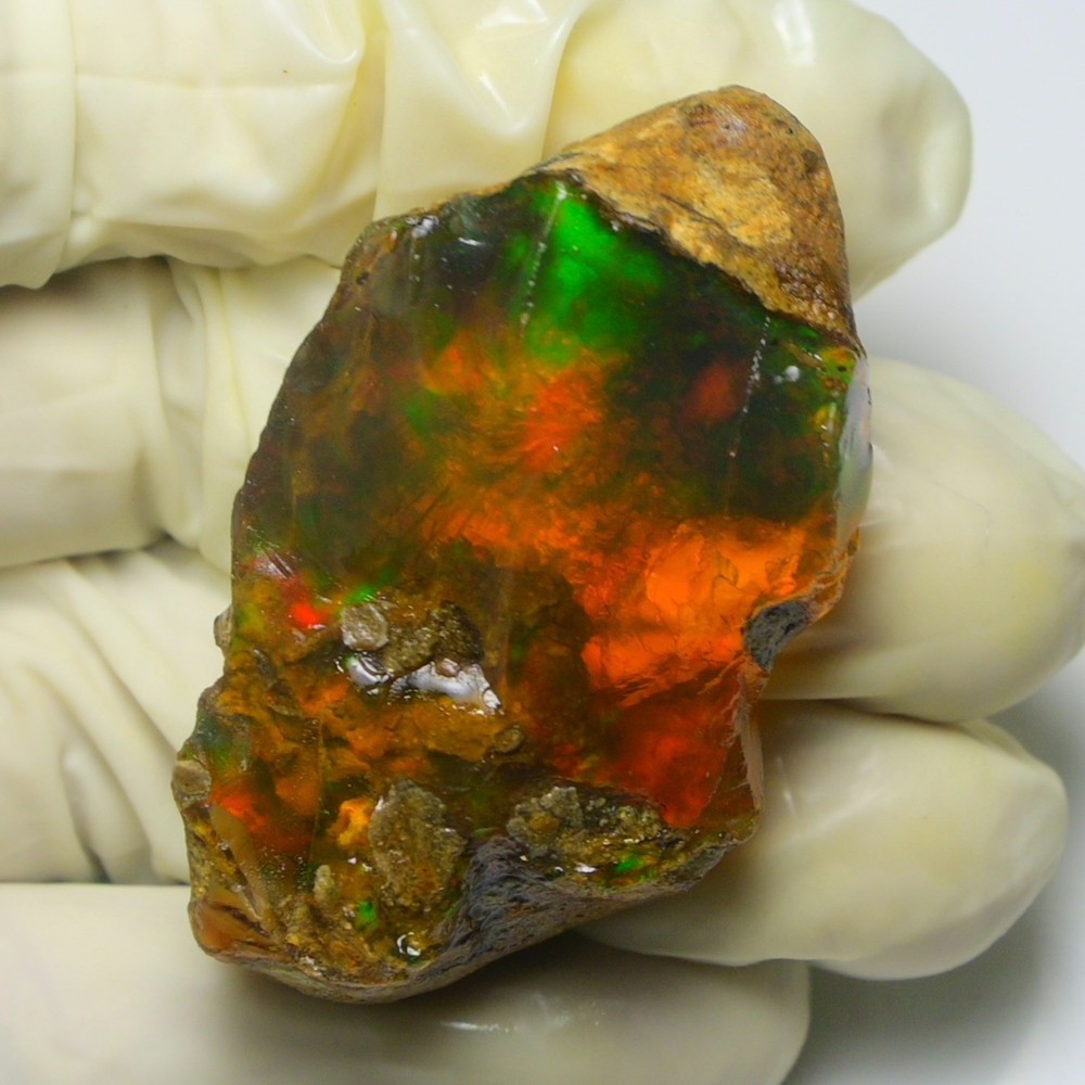 HUGE 117.60 Cts Natural Ethiopian Opal Rough - Multi Fire Welo Opal Raw Crystal