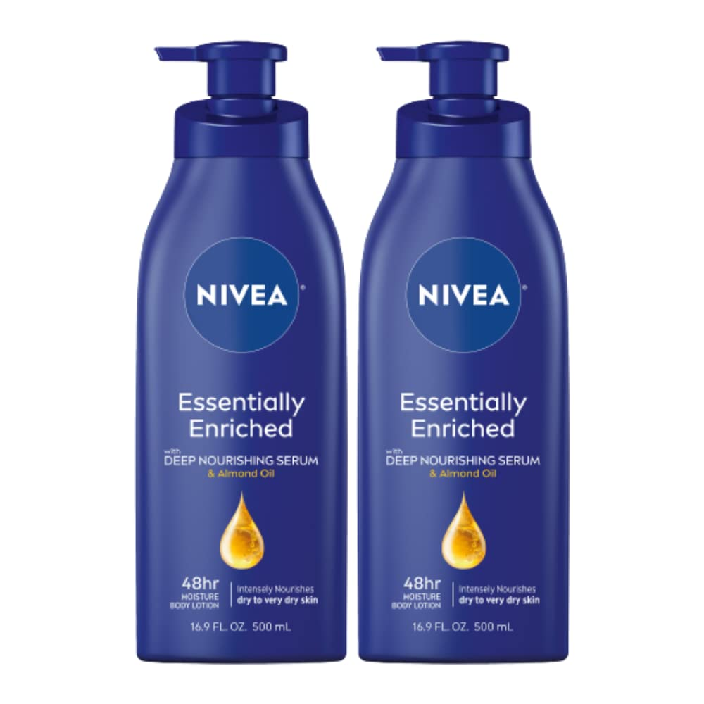 Hydrating Essentially Enriched Body Lotion for Dry Skin - 2 Pack, 16.9 Fl Oz Pump Bottle