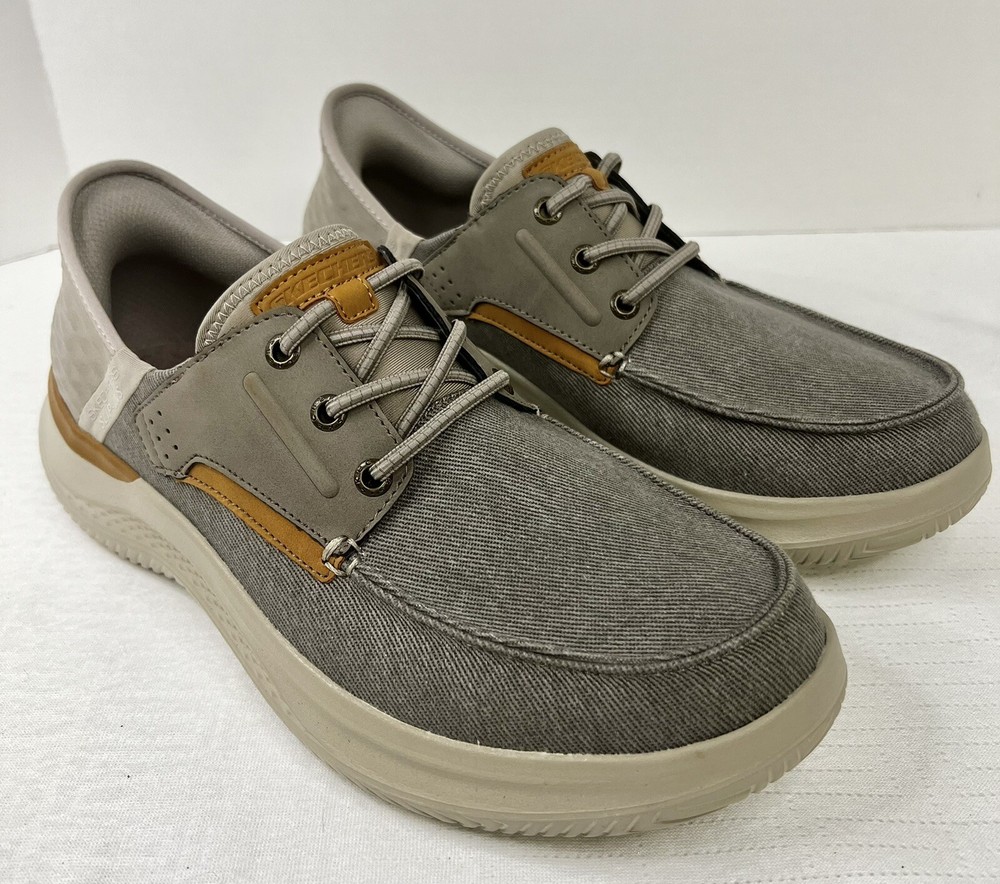 Men's Skechers Hands Free Slip-ins Relaxed Fit: Hasting - Niko, TAUPE Size 8.5