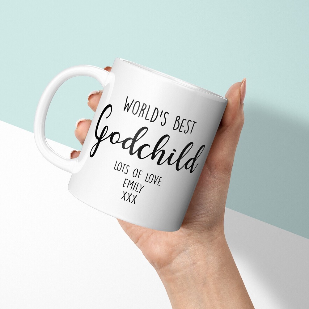 Personalised Mug Custom Godchild Gift Worlds Best Godchild  Custom Mug & Coa