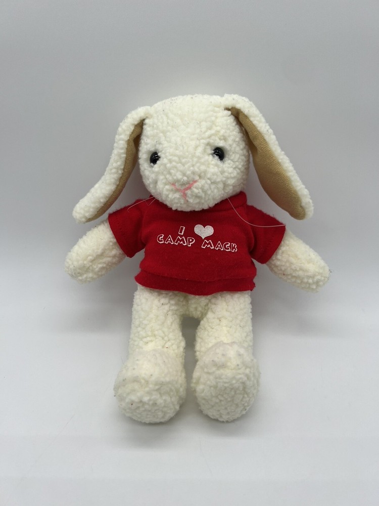 Easter White Bunny With Red T-Shirt Plush Stuffed Animal