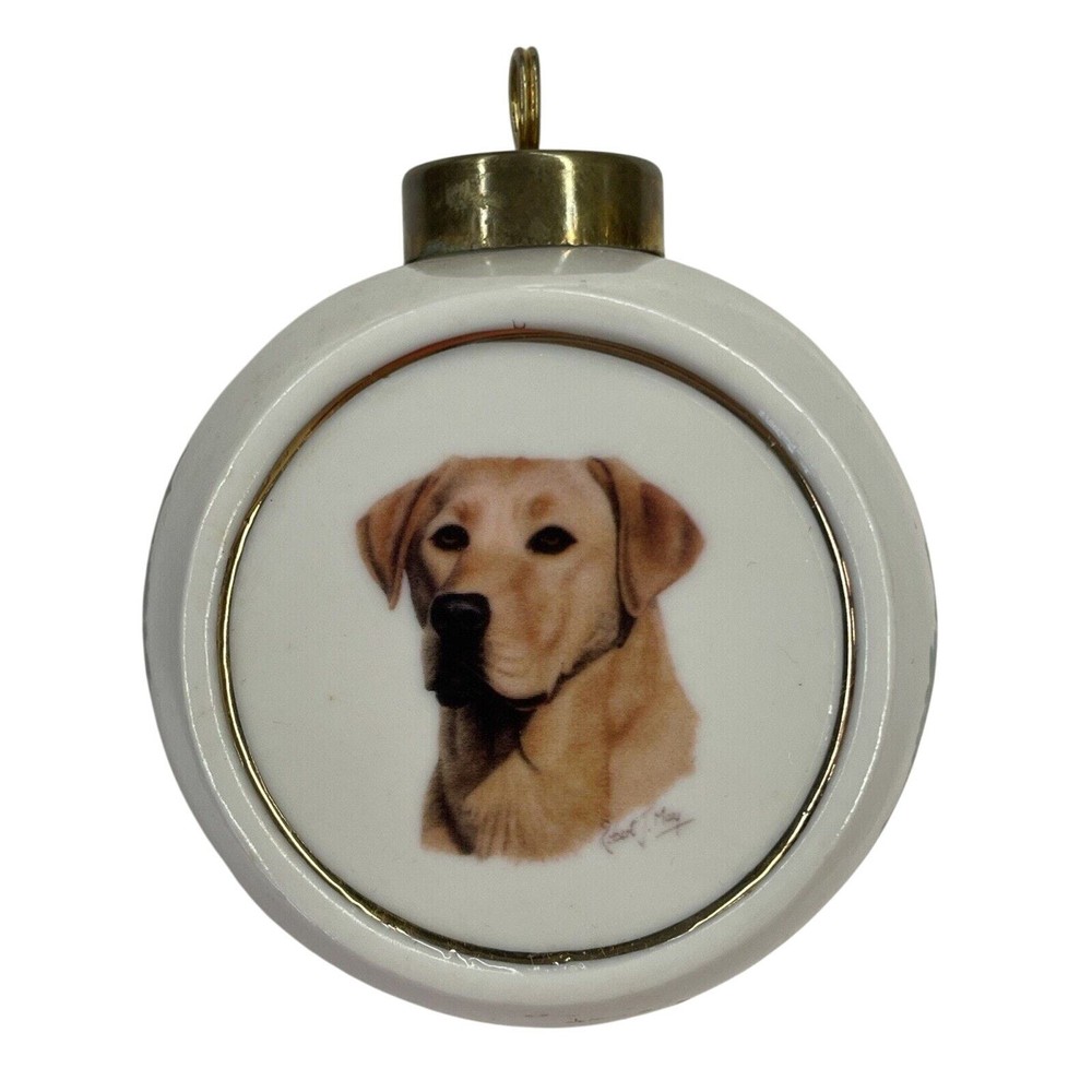 Golden Retriever Christmas Tree Ornament By Artist Robert J May