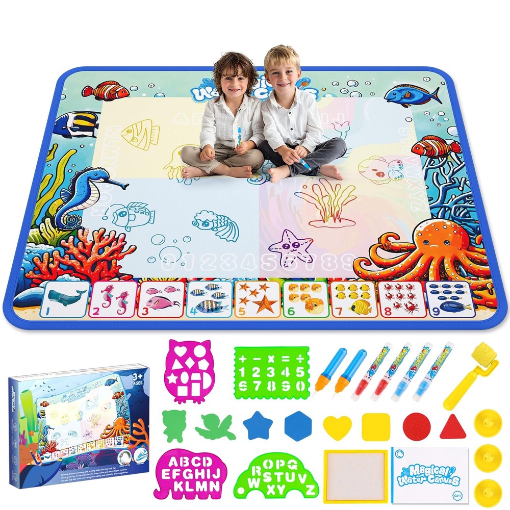 Doodle Mat Kids Painting Mat, Toddlers Drawing Writing Toys,Reusable Coloring