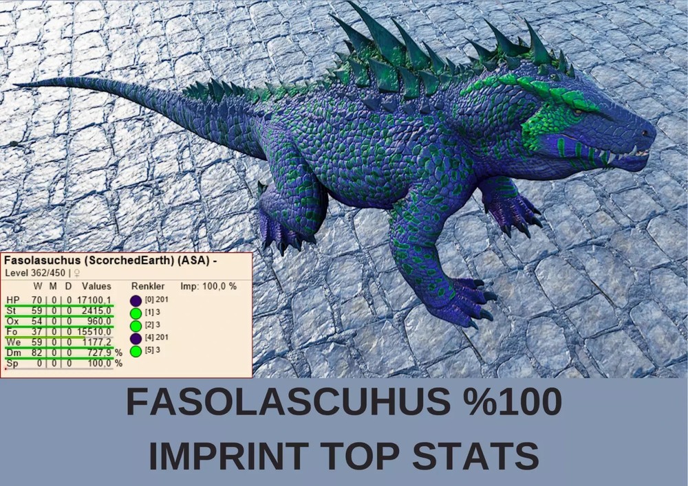 FASOLASUCHUS %100 imprint COLORFUL & EGGS 🐣 Ark Survival Ascended Official PVE