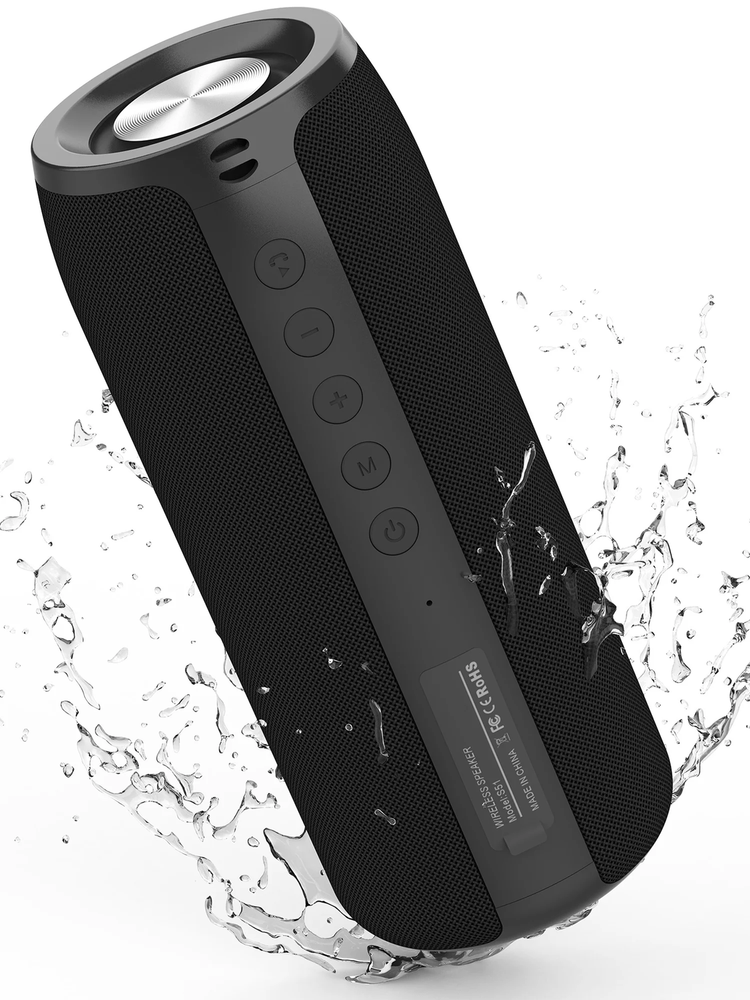 Portable Bluetooth Speaker, Wireless Speaker with Deep Bass Sound, Outdoor Speak