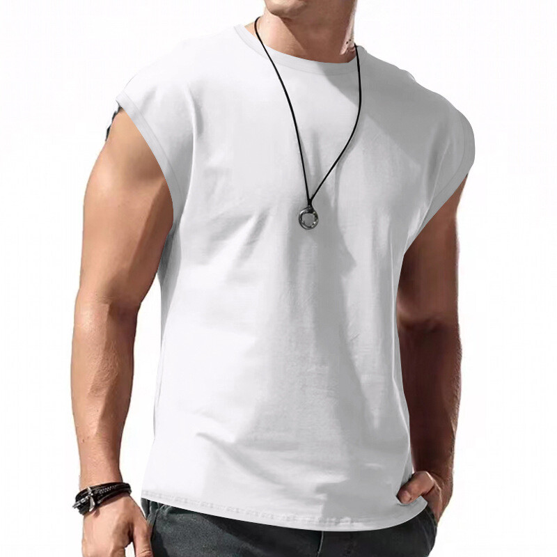 Casual Workout Tank Tops Mens Athletic Gym Running Vest Sleeveless Muscle Tees