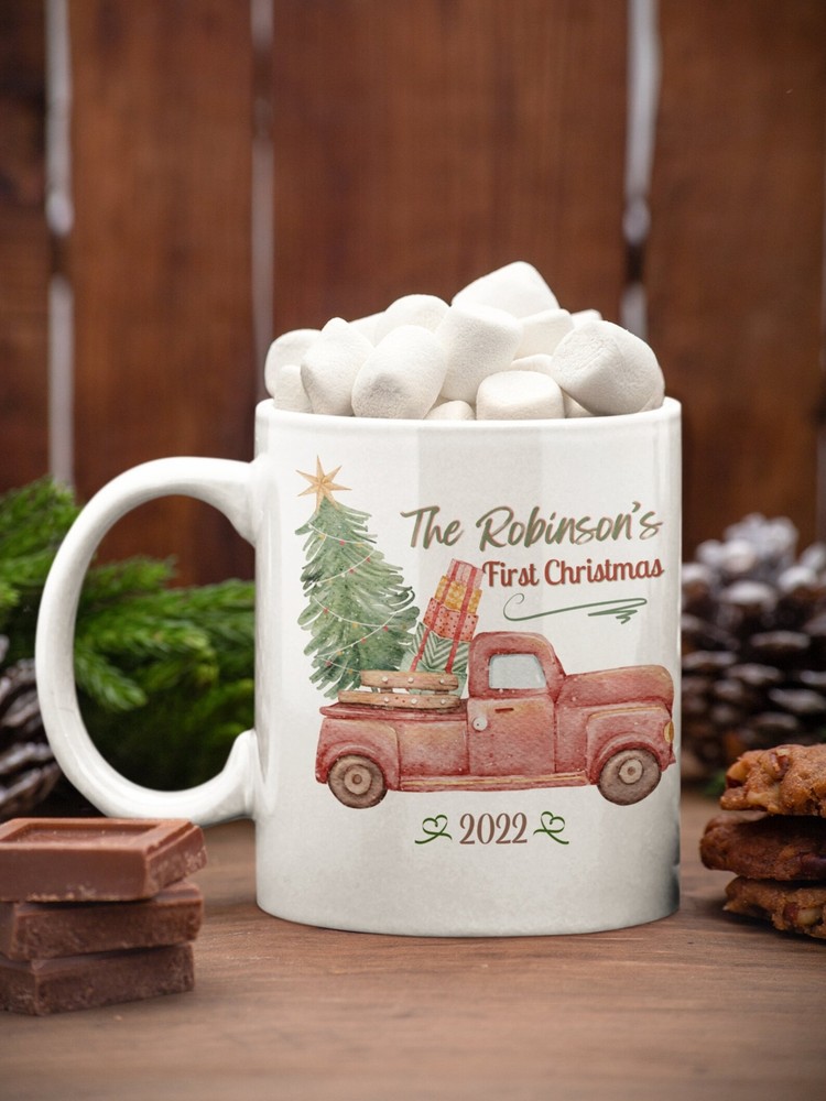 Custom Family Christmas Mug First Holiday Keepsake