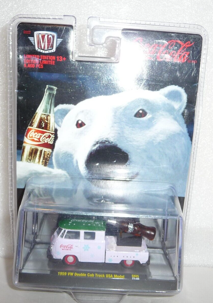M2 Machines Coca Cola Holidays 1959 VW Double Cab Truck USA Model 1:64 Diecast