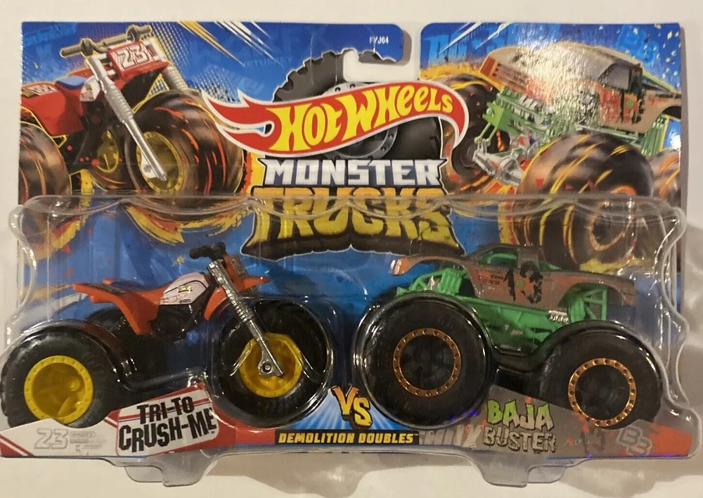 Hot Wheels 1:64 Demo Doubles Monster Trucks Assorted Styles