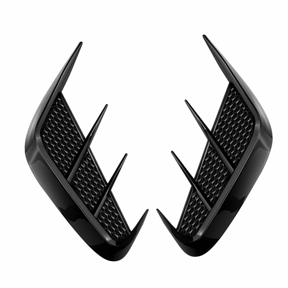 Gloss Black Soft Rear Bumper Sport Side Wing Member Vent Cover Trim Universal M