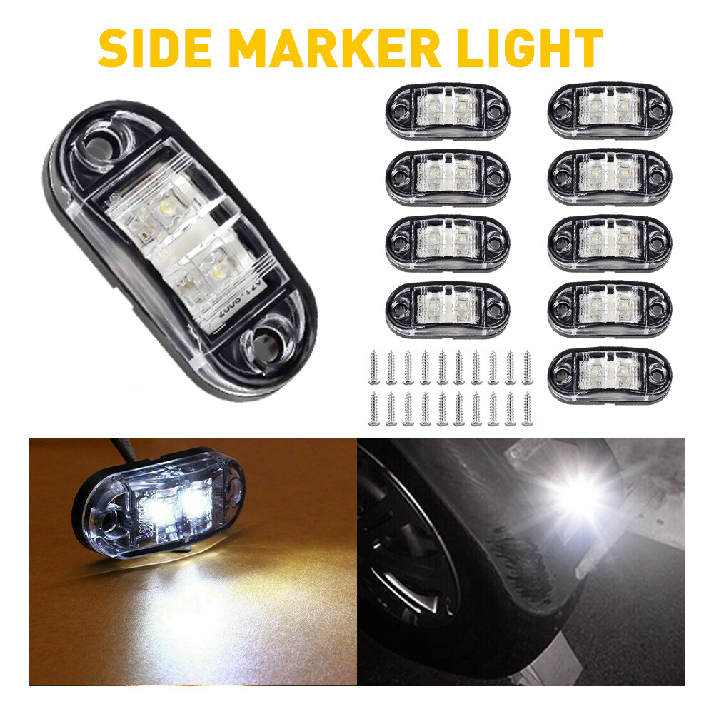 10PCS White LED Car Side 2.5