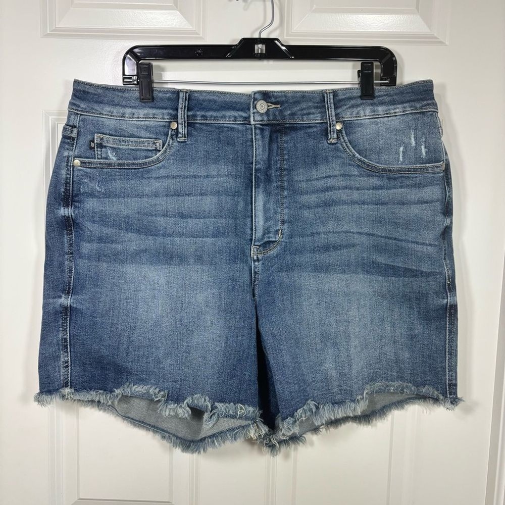Judy Blue Curvy Lilly Tummy Control High Rise denim Shorts Women’s 2XL Stretch