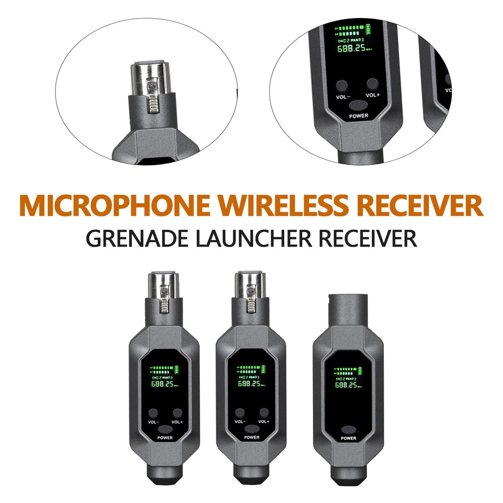 2.4G Wireless Microphone Converter XLR Transmitter System For Dynamic Microphon