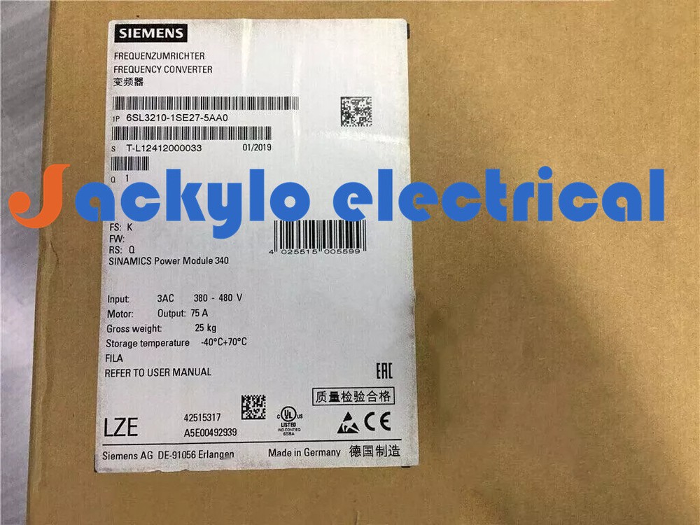 New Siemens S120 converter Power Module  6SL3210-1SE27-5AA0 6SL3 210-1SE27-5AA0
