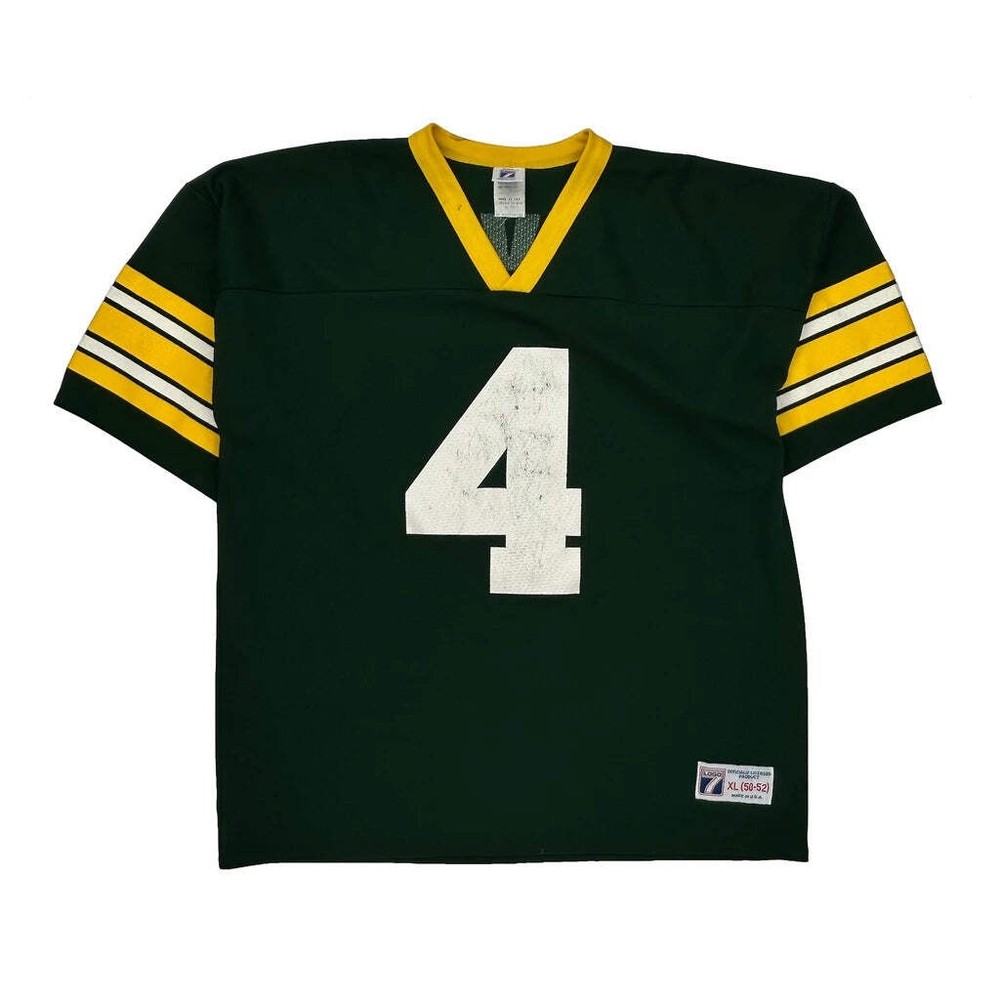 Green Bay Packers Logo Athletics #Favre Football Jersey - XL Green Polyester
