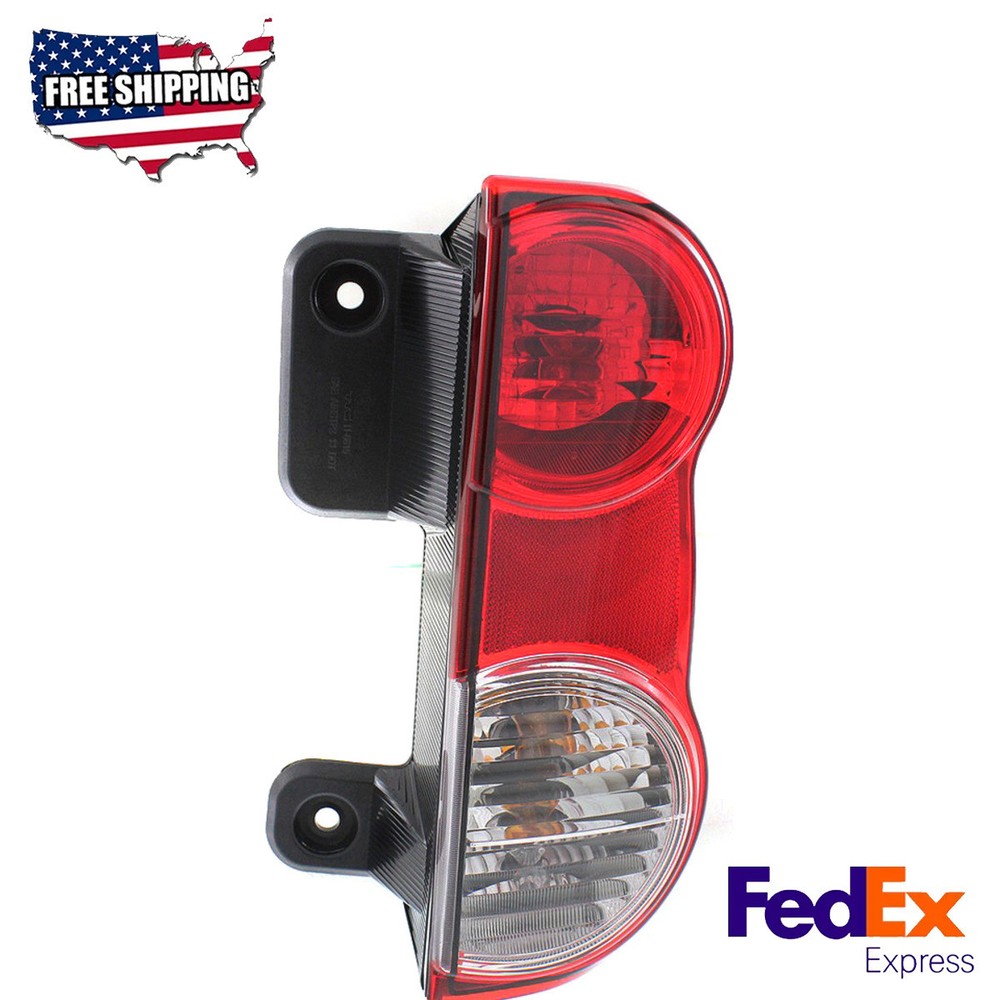 Clear & Red Halogen Tail Light Passenger Side for 13-21 Nissan NV200 S SV
