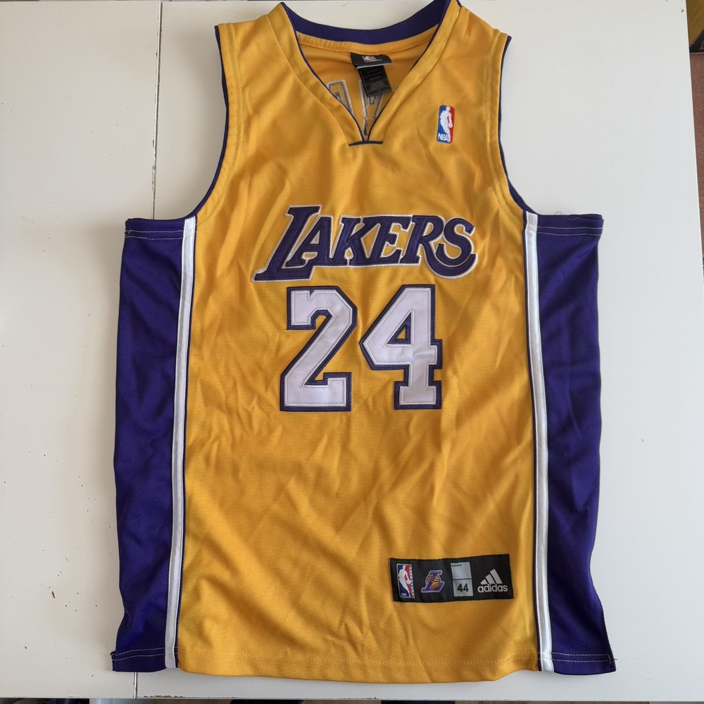 本物 Kobe Bryant Los Angeles Lakers ジャージ 24 ラージ 44 Adidas