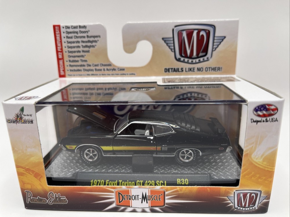 M2 Machines Premium Detroit-Muscle 1970 Ford Torino GT 429 SCJ 1:64 Diecast