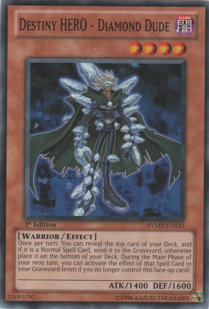Destiny HERO Diamond Dude RYMP-EN033 Common 1st Edition Lightly Played Yugioh Card