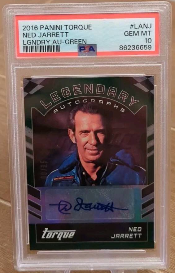 2016 Torque Legendary Auto Green Ned Jarrett PSA 10 Gem Mint 9/15