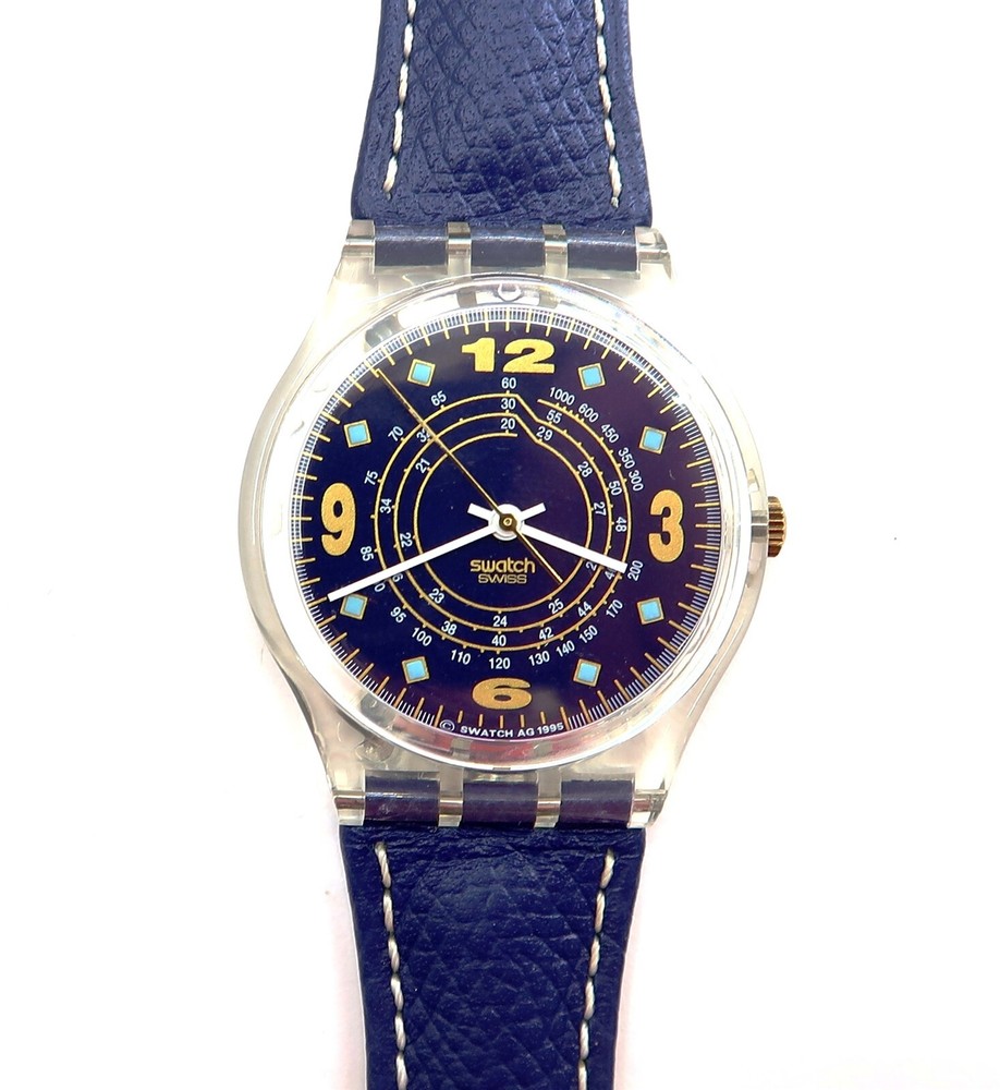 Vintage 1996 Swatch AIRE GK210 Watch with Case & Papers - NOS Men's - Works Perfectly