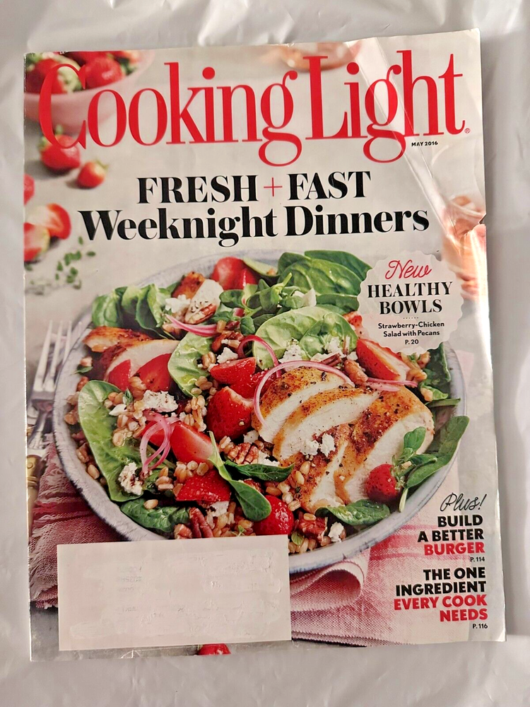 Cooking Light Magazine May 2016 Fresh + Fast Weeknight Dinners Healthy Bowls