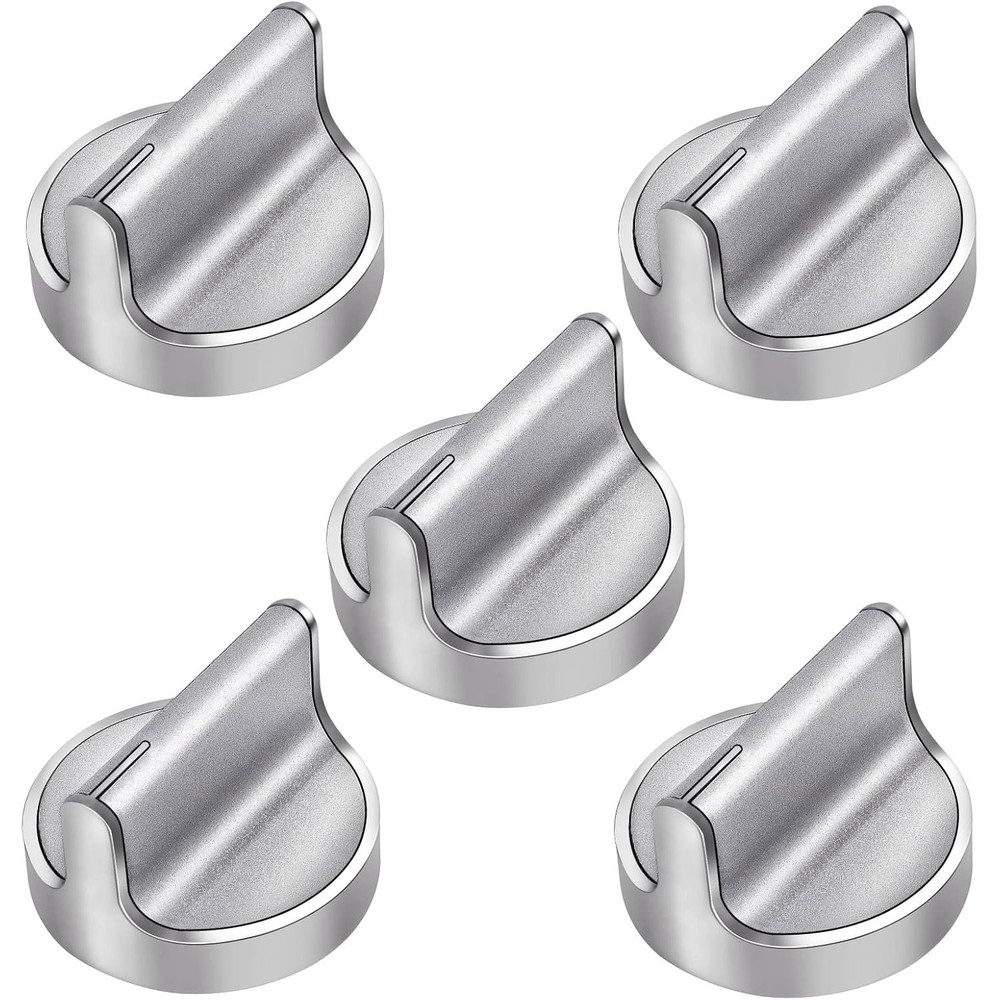 Set of 5 Range Knobs For Whirlpool W10698166 W10594481 Range/Stove Knobs