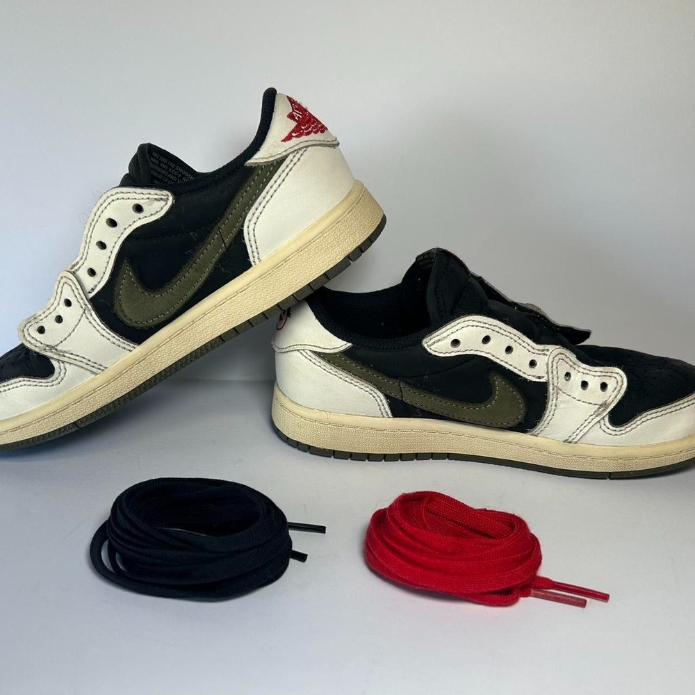 Nike Air Jordan 1 Low OG Travis Scott Olive Black Kids Youth Size 1Y 1.5Y DO5441