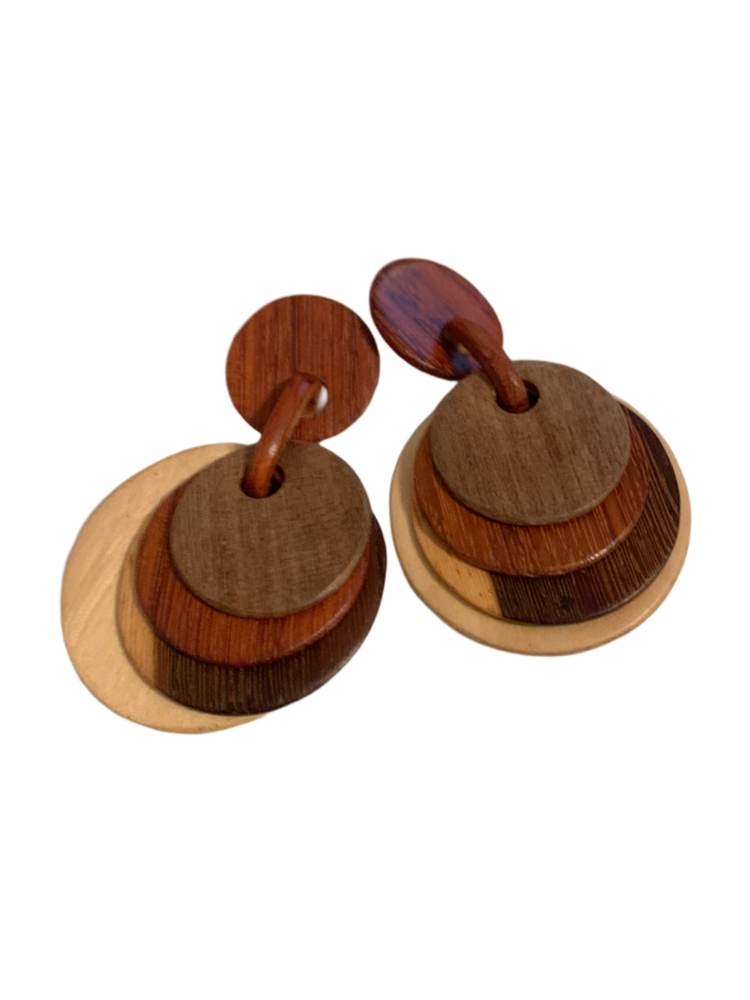Lightweight natural wood earrings for effortless style