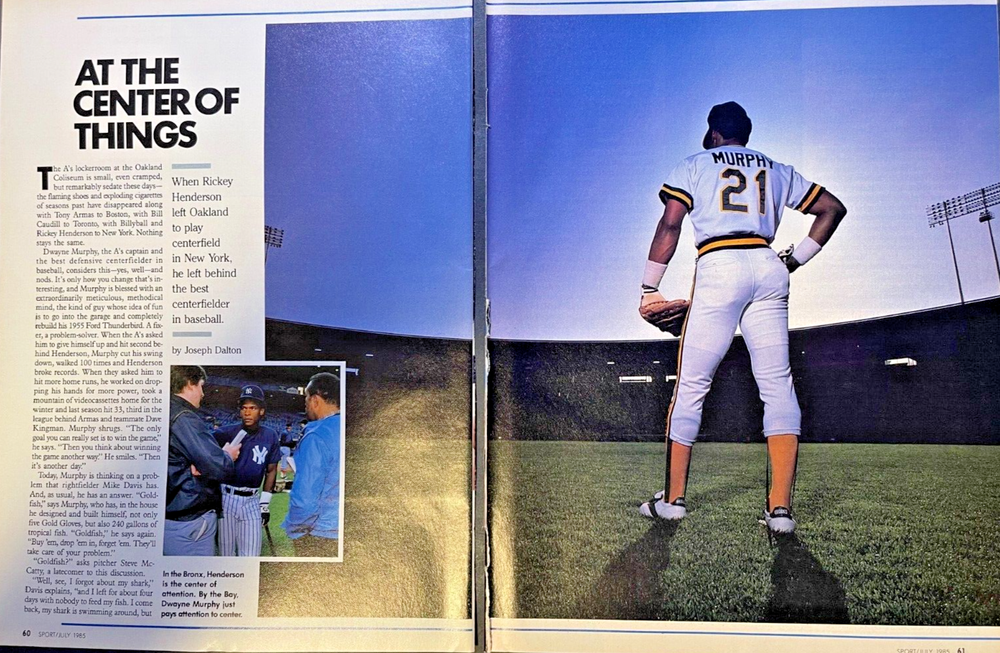 1985 Dwayne Murphy Oakland Athletics Baseball Player