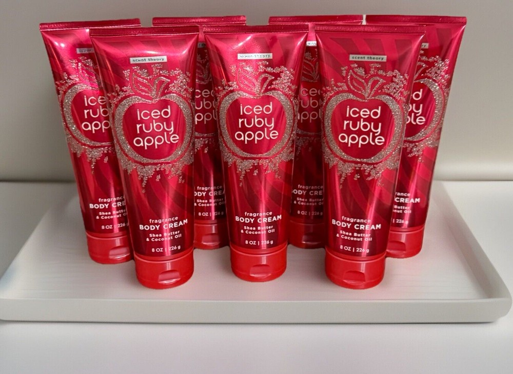 Scent Theory Iced Ruby Apple Shea &Cocoa Butters+Coconut Oil Body Cream 8oz