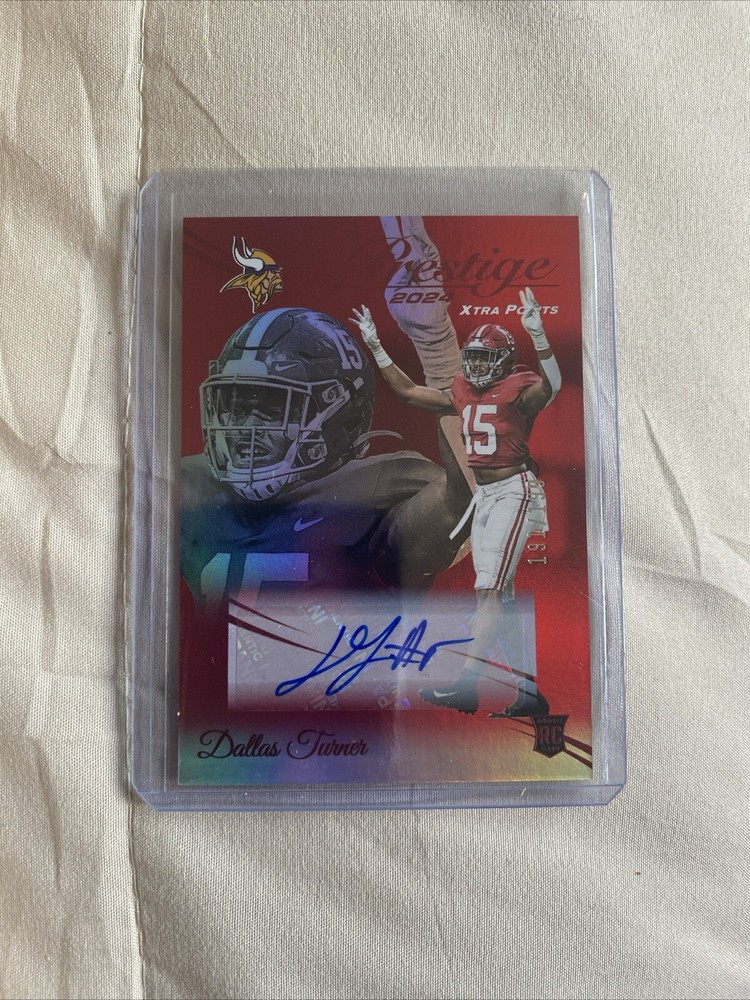 2024 Panini Prestige RCs /199 Xtra Points Premium Red Signatures Dallas Turner