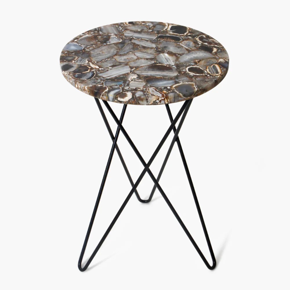 18x18 Agate Table Top for Console or Countertop Elegant Decor