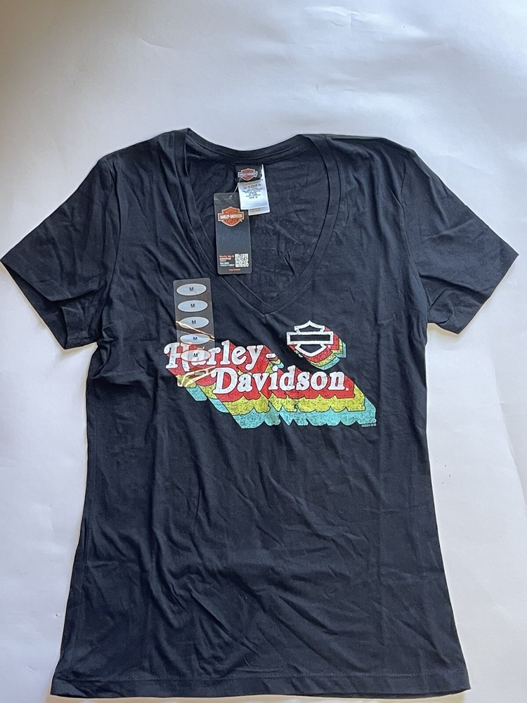 Harley-Davidson Women’s Black Short Sleeve T-Shirt Size Medium NEW 5M17-HHWF-M