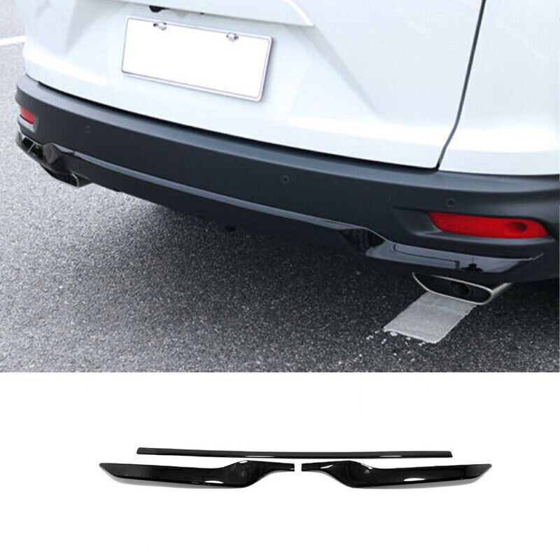 For Honda CR-V 2020-2022 Glossy Black Rear Bumper Lower Lip Protector Strip Trim