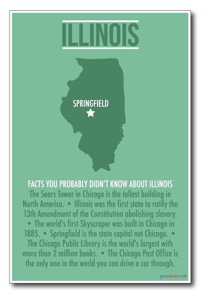 Illinois - NEW US Travel Poster