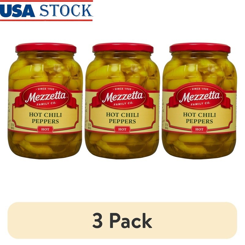 Spicy Hot Chili Peppers Pickled Gluten-Free Kosher Keto Whole Peppers Jar New