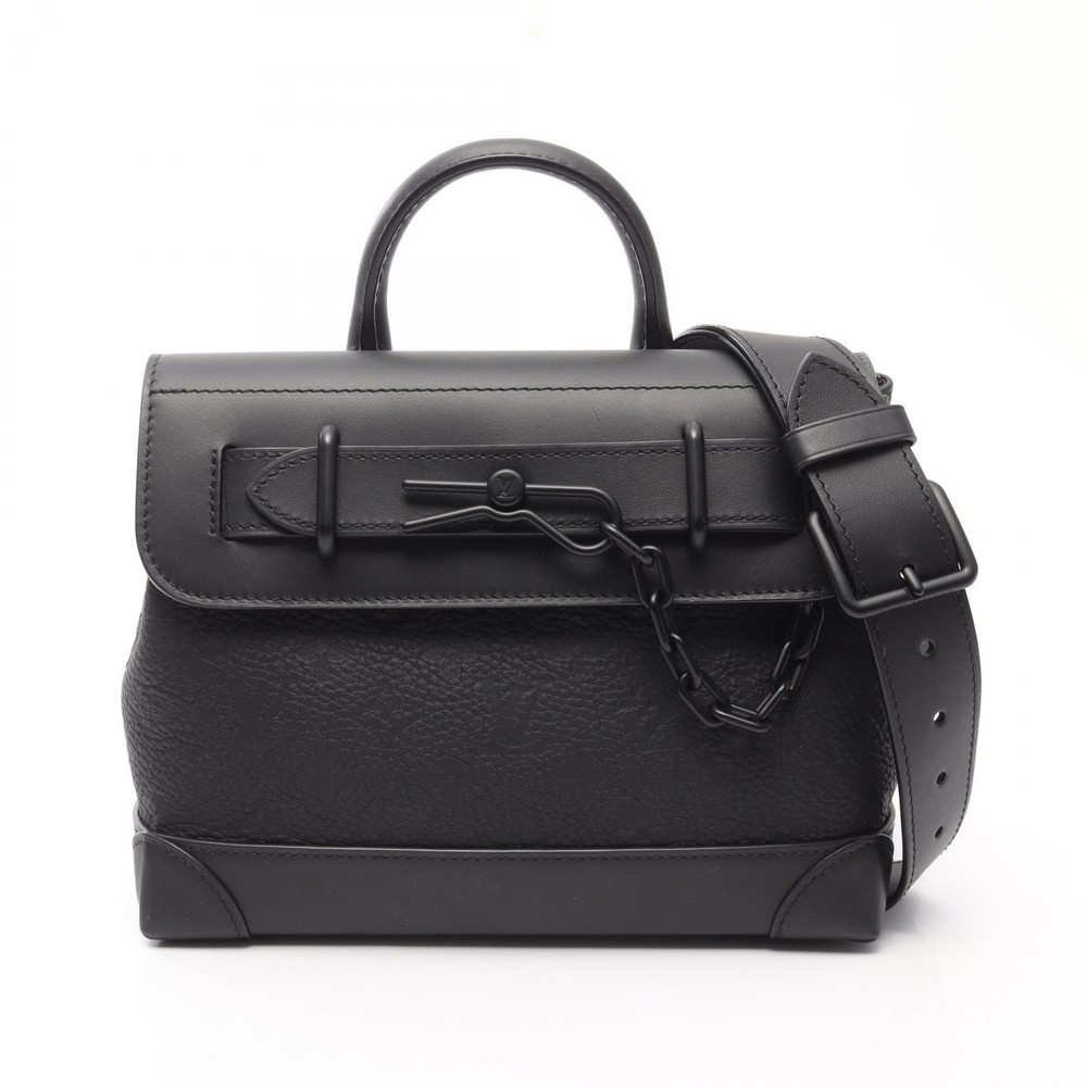 LOUIS VUITTON Steamer PM Shoulder Handbag M24436 Monogram Taurillon leather Used