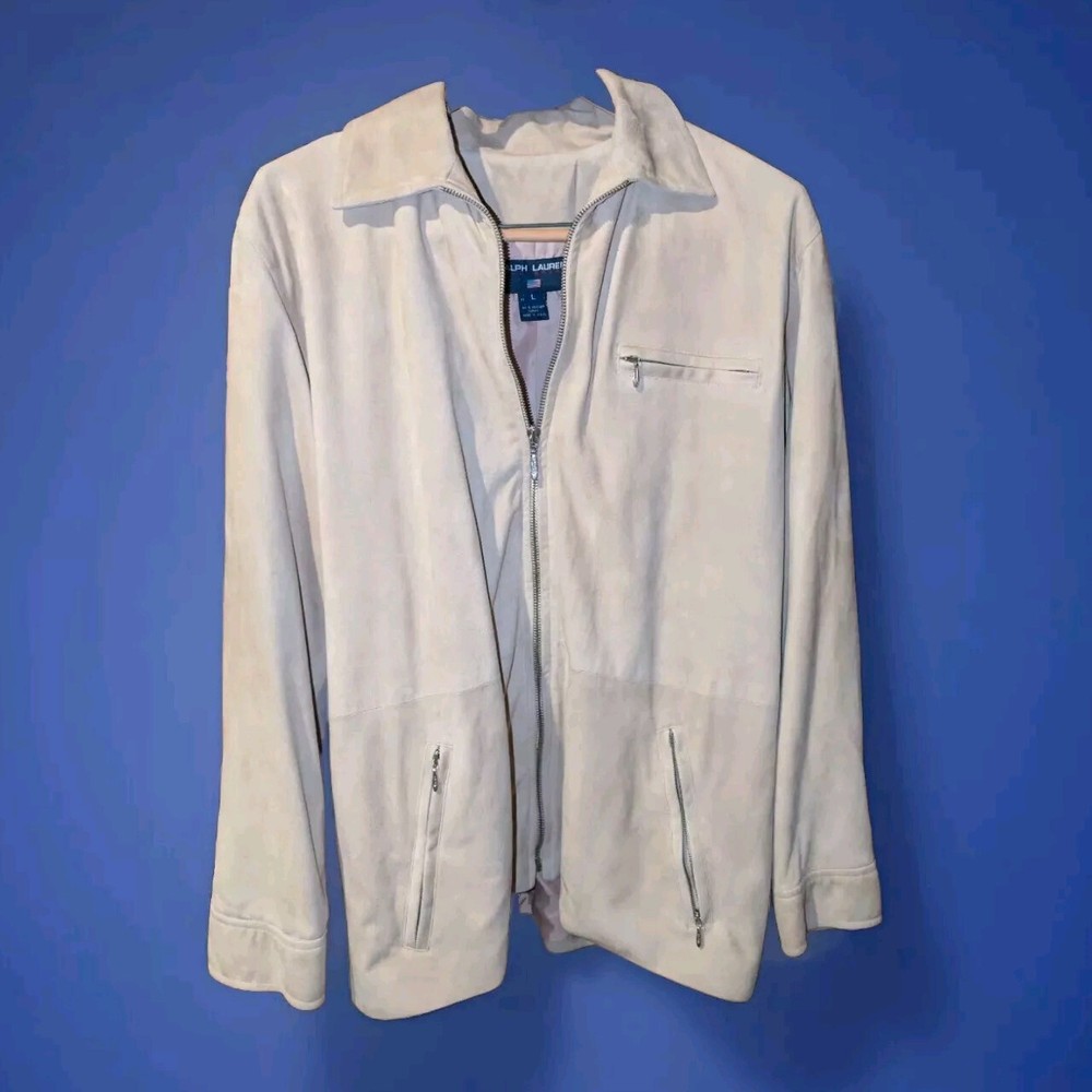 Vintage POLO SPORT Suede Jacket Mens L Made In USA 🔥🔥 PRISTINE🔥🔥