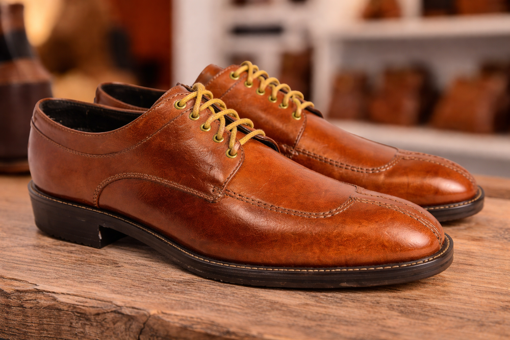 VTG Cole Haan Country Men's Apron-Toe Lug-Sole Oxford Shoe 07305 Leather 13 M