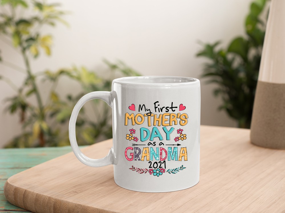 First Mother's Day As Grandma 2021 Custom Mug Gift