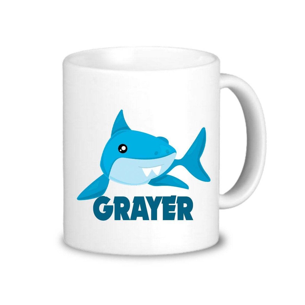 Shark Mug Blue Ocean Shark Drinkware Cup Big Blue Water Shark Personalized Mug