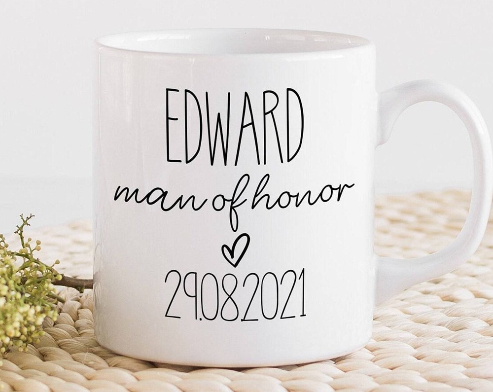 Man Of Honor Mug Personalised Man Of Honour Mug Custom Wedding Mug Wedding
