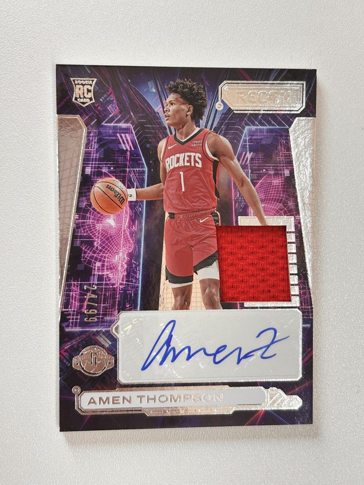 Amen Thompson 2023-24 Panini Recon 24/99 RPA Jersey Rookie RC Autographs -VI