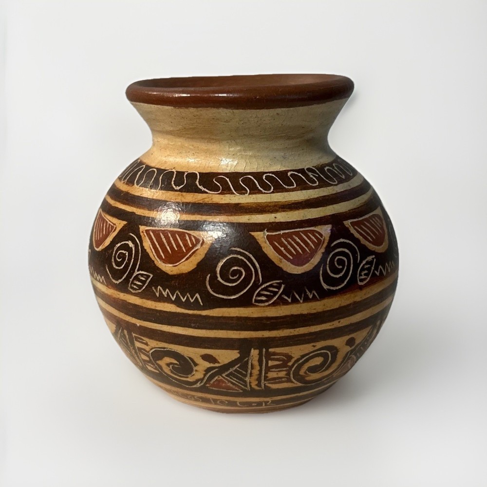 Clay Pottery Guaitil Guanacaste Costa Rica  Small Vase Handmade